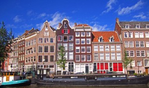 Tall Buildings and Blue Skies in Amsterdam